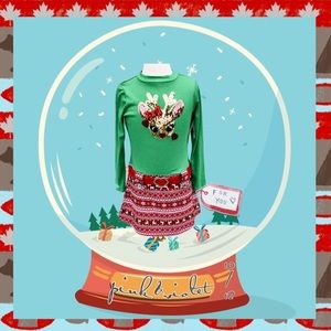 PINK & VIOLET Christmas Dress--Girls' Size 10/12